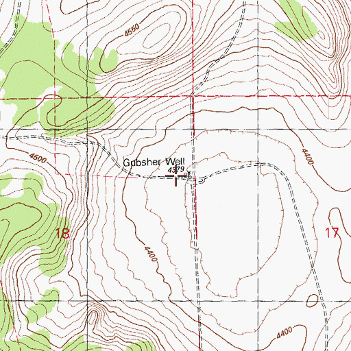 Topographic Map of Gubser Well, OR