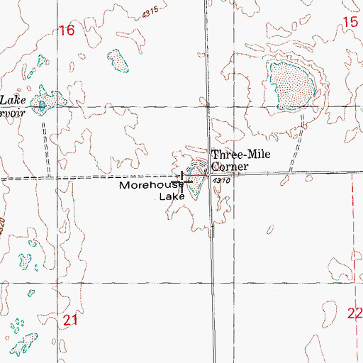 Topographic Map of Morehouse Lake, OR