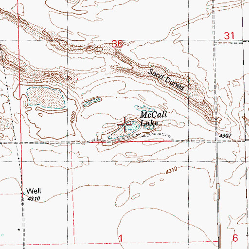 Topographic Map of McCall Lake, OR