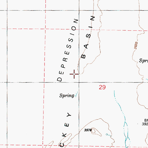 Topographic Map of Mickey Basin, OR