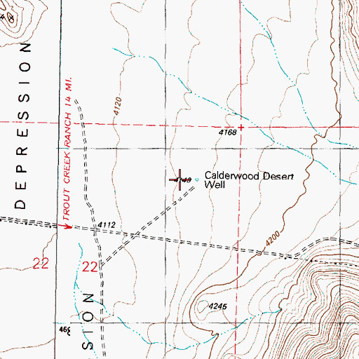 Topographic Map of Calderwood Desert Well, OR
