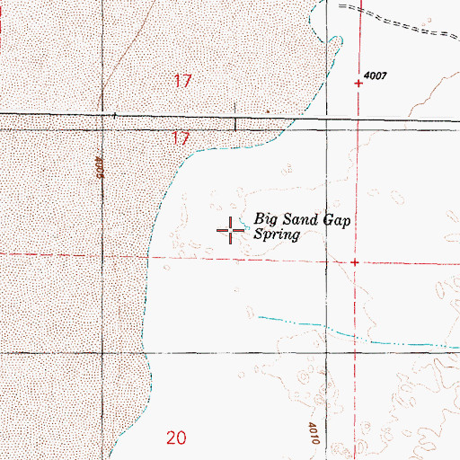 Topographic Map of Big Sand Gap Spring, OR