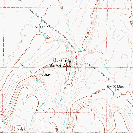 Topographic Map of Little Sand Gap, OR
