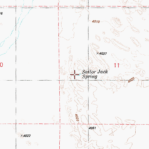 Topographic Map of Sailor Jack Spring, OR
