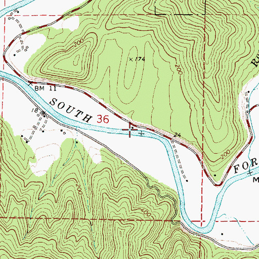 Topographic Map of Myrtle Tree Hole, OR