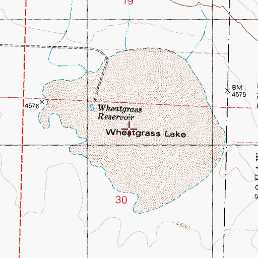 Topographic Map of Wheatgrass Lake, OR