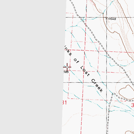 Topographic Map of Sinks of Lost Creek, OR