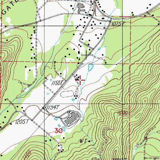Topographic Map of Schoolhouse Gulch, OR