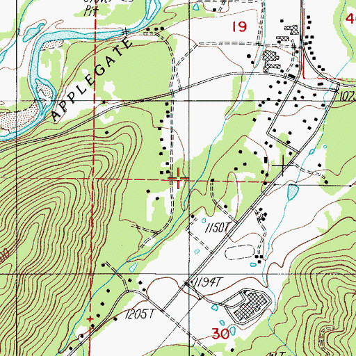 Topographic Map of Madronna Creek, OR