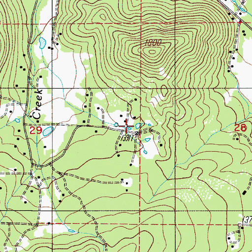 Topographic Map of Small Reservoir, OR