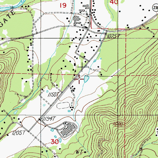 Topographic Map of Willson Reservoir, OR