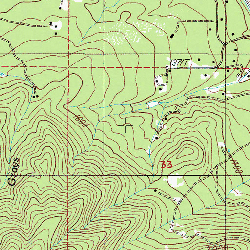 Topographic Map of Miller Spring, OR