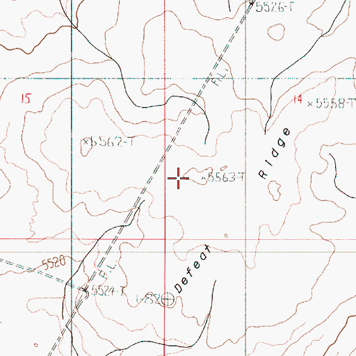 Topographic Map of Defeat Ridge, OR