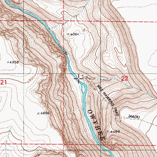 Topographic Map of Long Canyon, OR