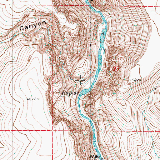 Topographic Map of Porcupine Canyon, OR