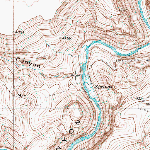 Topographic Map of Warm Springs Canyon, OR