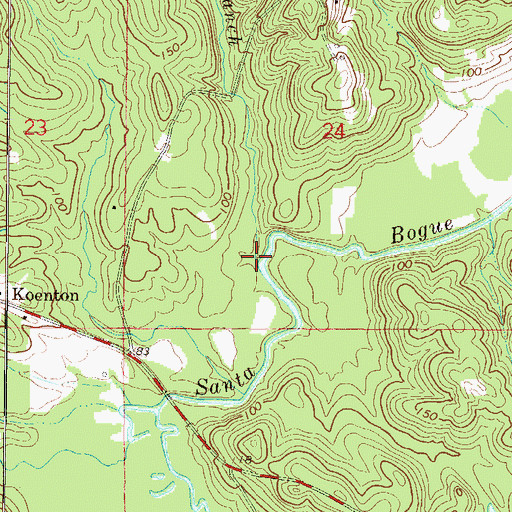 Topographic Map of Cedar Branch, AL