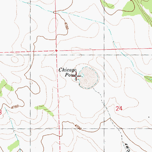 Topographic Map of Chicago Pond, OR