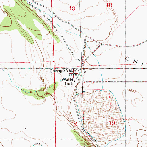 Topographic Map of Chicago Valley Well, OR