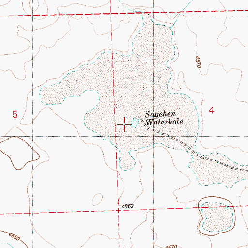 Topographic Map of Sagehen Waterhole, OR