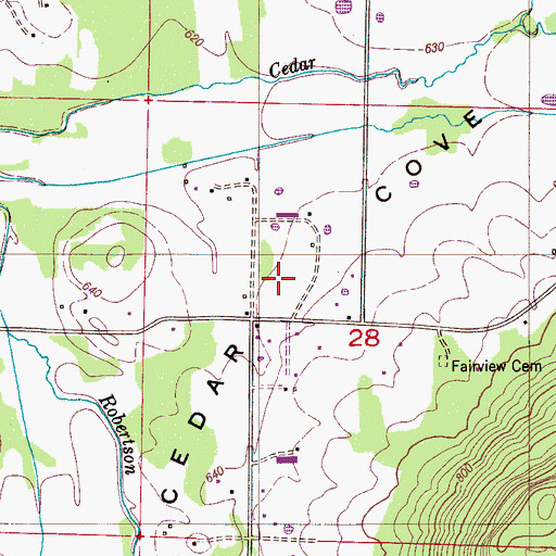 Topographic Map of Cedar Cove, AL