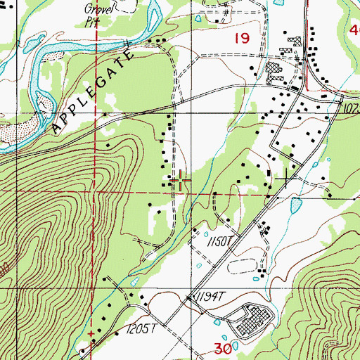 Topographic Map of Spalding Reservoir, OR