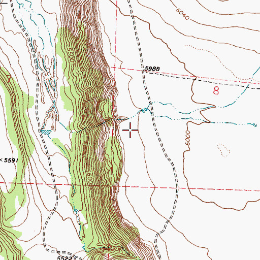 Topographic Map of Mud Reservoir, OR