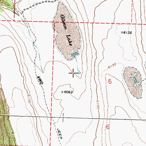 Topographic Map of Slice Reservoir, OR