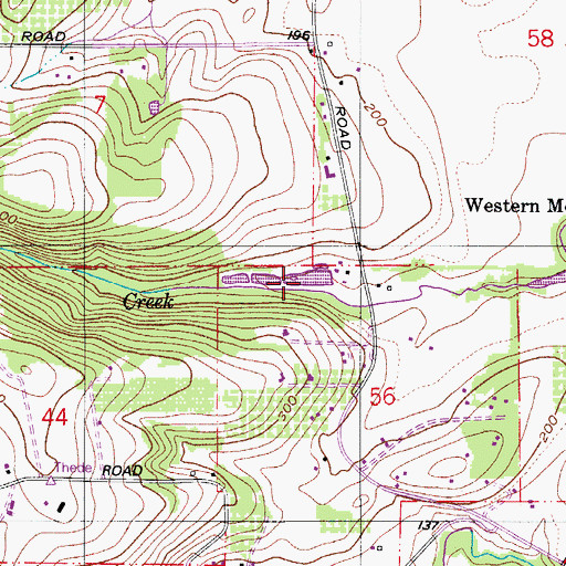 Topographic Map of Case Reservoirs, OR