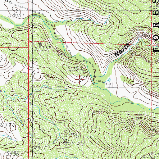 Topographic Map of South Bruno Canyon, AZ