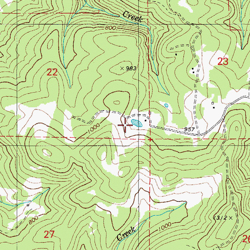 Topographic Map of Bailey Reservoir, OR