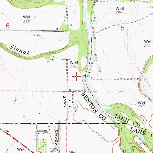 Topographic Map of Perkins Slough, OR
