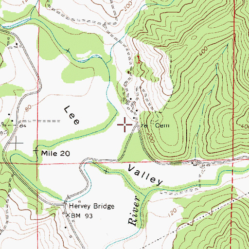 Topographic Map of Lee (historical), OR