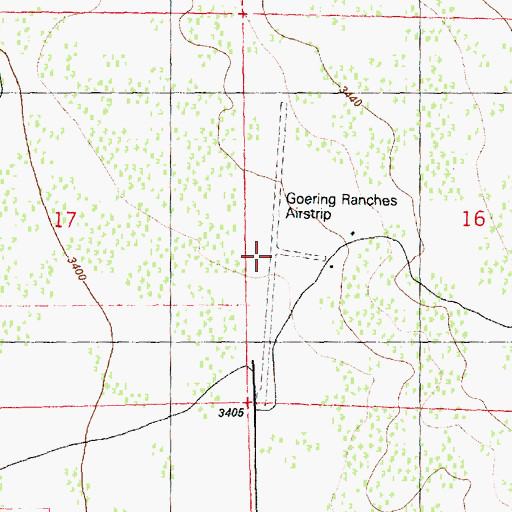 Topographic Map of Goering Ranches Airport, OR