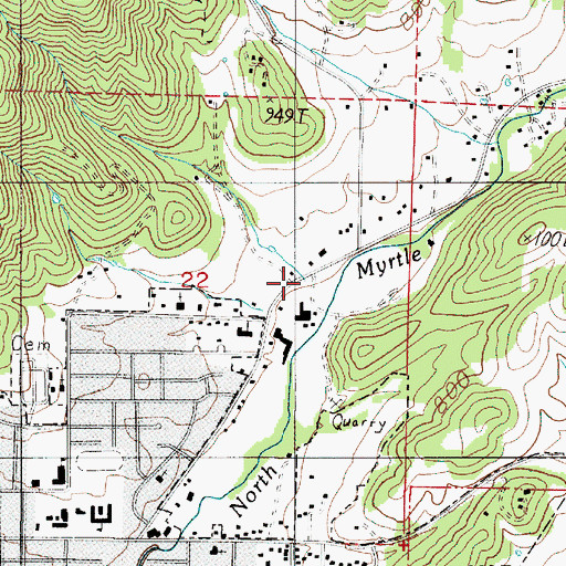 Topographic Map of Engles and Worth Log Pond, OR