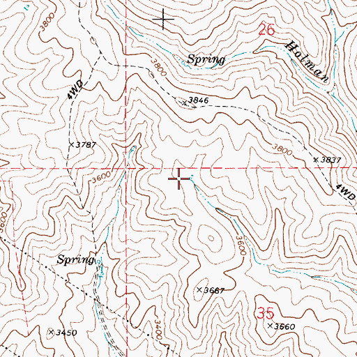 Topographic Map of D Reservoir, OR