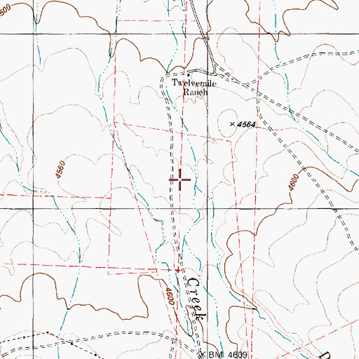 Topographic Map of Dry Creek, OR