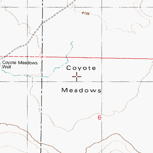 Topographic Map of Coyote Meadows, OR