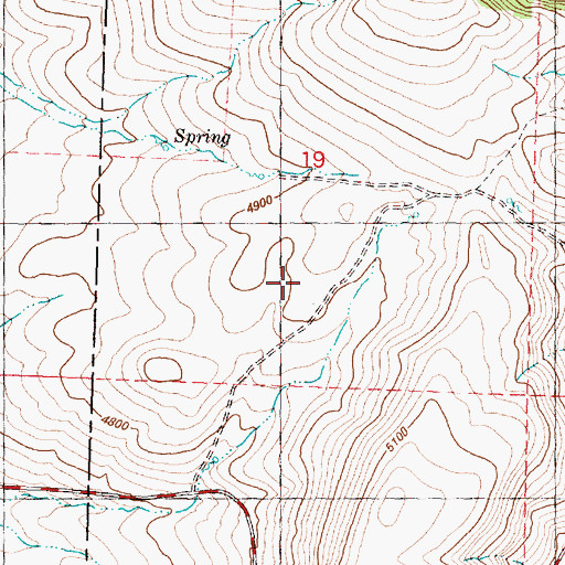 Topographic Map of O'Henry Reservoir, OR
