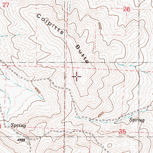 Topographic Map of Colpitts Butte, OR