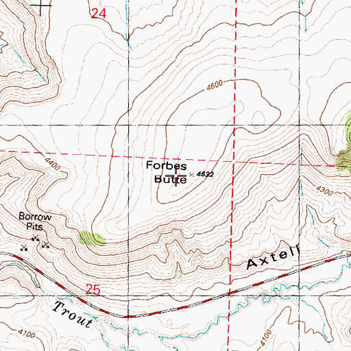 Topographic Map of Forbes Butte, OR