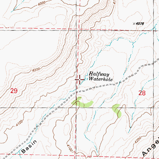 Topographic Map of Halfway Waterhole, OR