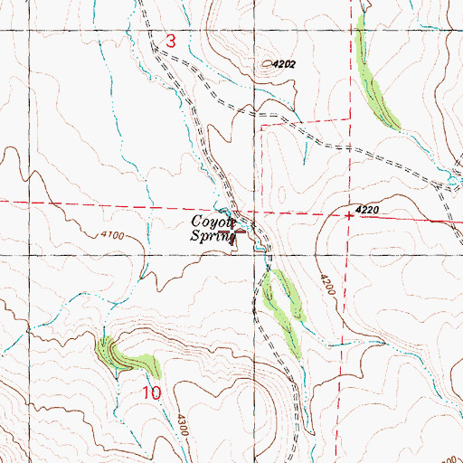 Topographic Map of Coyote Spring, OR