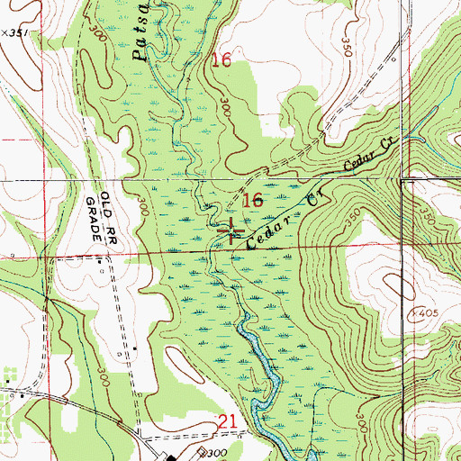 Topographic Map of Cedar Creek, AL