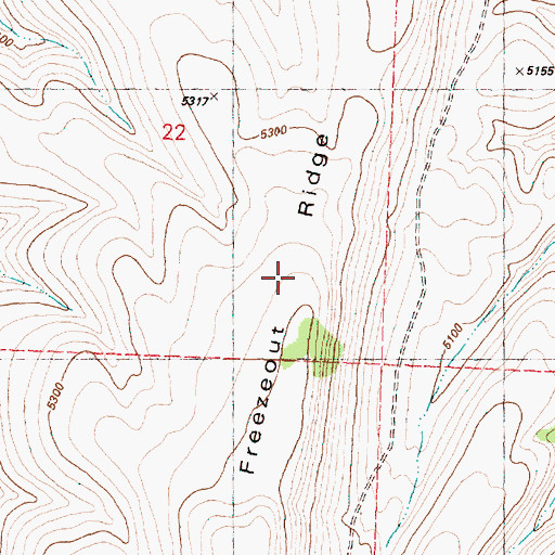 Topographic Map of Freezeout Ridge, OR