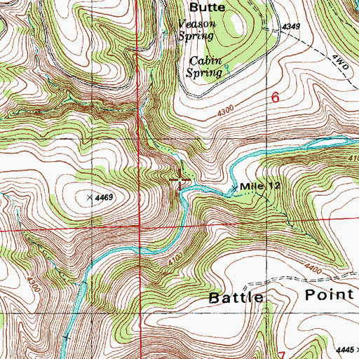 Topographic Map of Rough Canyon Creek, OR