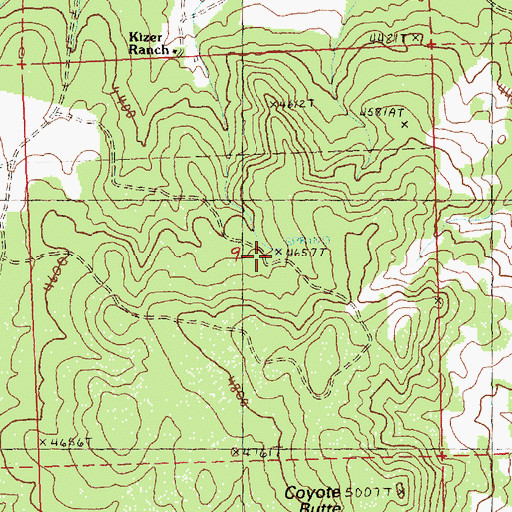 Topographic Map of Mud Spring, OR
