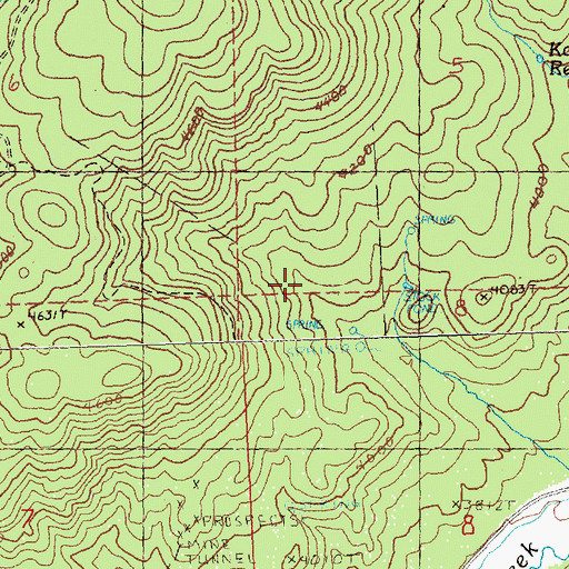 Topographic Map of Section Eight Reservoir, OR