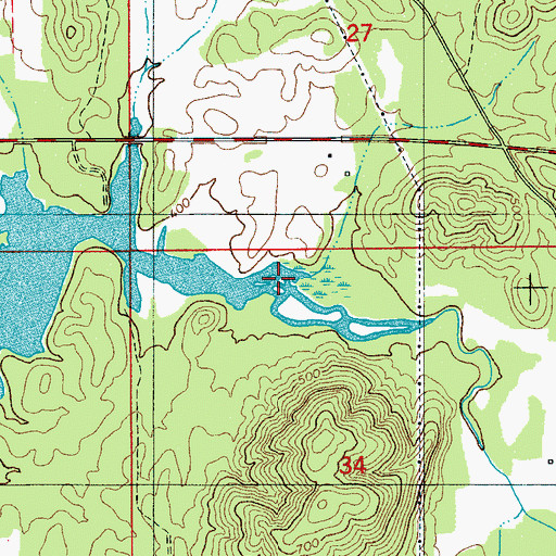 Topographic Map of Cedar Creek, AL