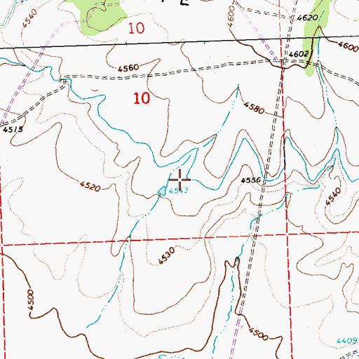 Topographic Map of Gill Ditch, OR